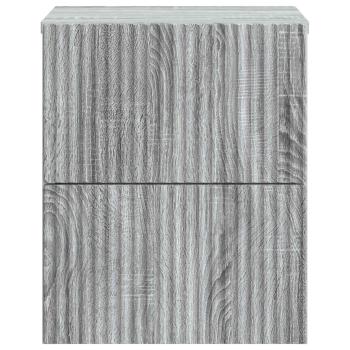 Wandmontierter Nachttisch Sonoma-Grau 33 x 34,5 x 40 cm