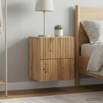 Wandmontierter Nachttisch 2 stk. Artisan-Eiche