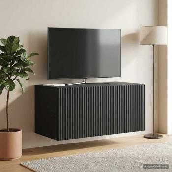 ARDEBO.de - Wandmontierter TV-Schrank 59,5 x 41 x 30 cm Schwarz