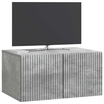 Wandmontierter TV-Schrank 59,5 x 41 x 30 cm Betongrau
