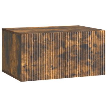 Wandmontierter TV-Schrank 59,5 x 41 x 30 cm Räuchereiche