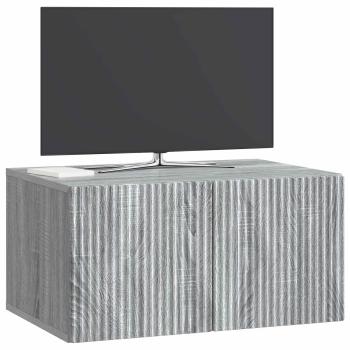 Wandmontierter TV-Schrank 59,5 x 41 x 30 cm Sonoma-Grau