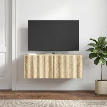 Wandmontierter TV-Schrank 78,5 x 41 x 30 cm Sonoma-Eiche