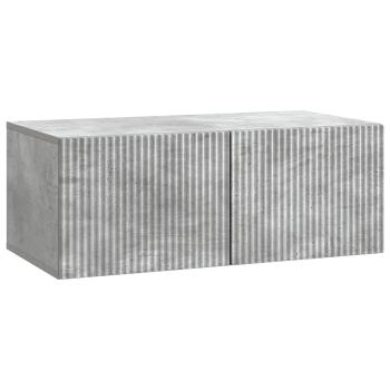 Wandmontierter TV-Schrank 78,5 x 41 x 30 cm Betongrau