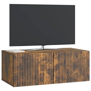 Wandmontierter TV-Schrank 78,5 x 41 x 30 cm Räuchereiche