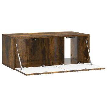 Wandmontierter TV-Schrank 78,5 x 41 x 30 cm Räuchereiche