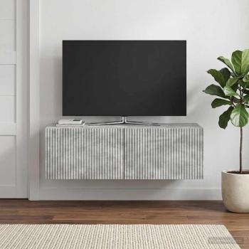 ARDEBO.de - Wandmontierter TV-Schrank 98 x 41 x 30 cm Betongrau