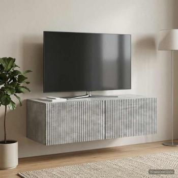 Wandmontierter TV-Schrank 98 x 41 x 30 cm Betongrau