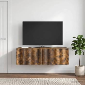 ARDEBO.de - Wandmontierter TV-Schrank 98 x 41 x 30 cm Räuchereiche