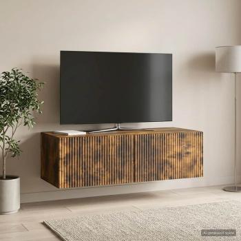 Wandmontierter TV-Schrank 98 x 41 x 30 cm Räuchereiche