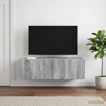 ARDEBO.de - Wandmontierter TV-Schrank 98 x 41 x 30 cm Sonoma-Grau