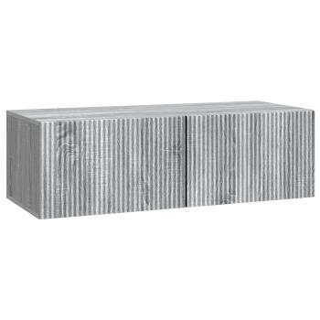 Wandmontierter TV-Schrank 98 x 41 x 30 cm Sonoma-Grau