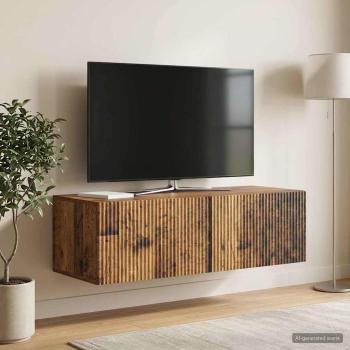 Wandmontierter TV-Schrank 98 x 41 x 30 cm Altholz Holzwerkstoff