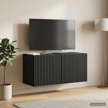 ARDEBO.de - Wandmontierter TV-Schrank 59,5 x 31 x 30 cm Schwarz