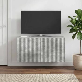 ARDEBO.de - Wandmontierter TV-Schrank 59,5 x 31 x 30 cm Betongrau