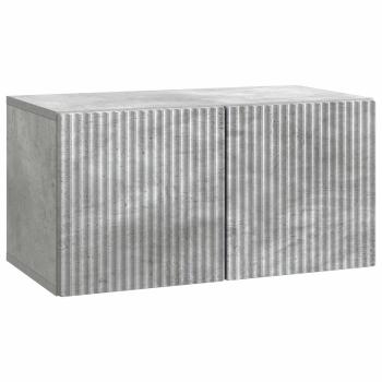 Wandmontierter TV-Schrank 59,5 x 31 x 30 cm Betongrau