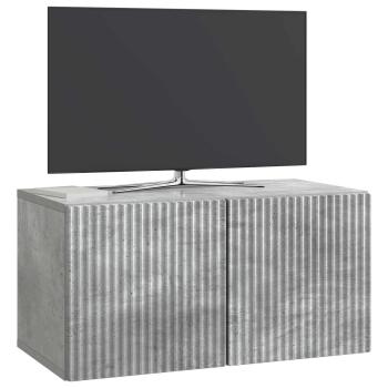 Wandmontierter TV-Schrank 59,5 x 31 x 30 cm Betongrau