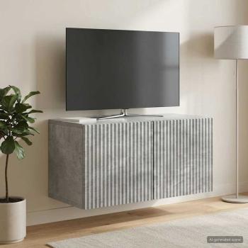Wandmontierter TV-Schrank 59,5 x 31 x 30 cm Betongrau