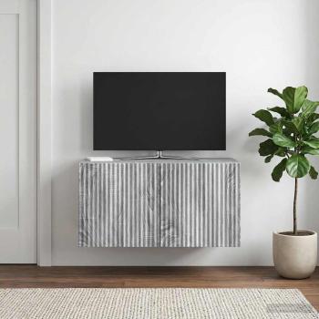 ARDEBO.de - Wandmontierter TV-Schrank 59,5 x 31 x 30 cm Sonoma-Grau