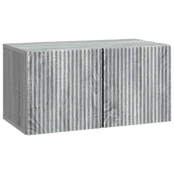 Wandmontierter TV-Schrank 59,5 x 31 x 30 cm Sonoma-Grau
