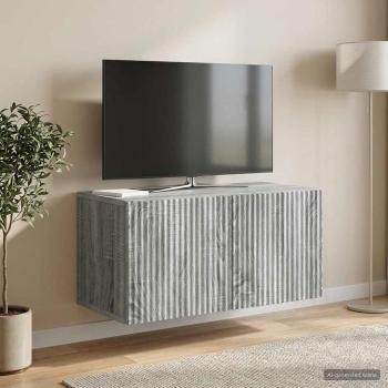 Wandmontierter TV-Schrank 59,5 x 31 x 30 cm Sonoma-Grau