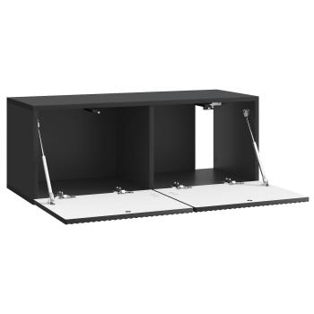 Wandmontierter TV-Schrank 78,5 x 31 x 30 cm Schwarz