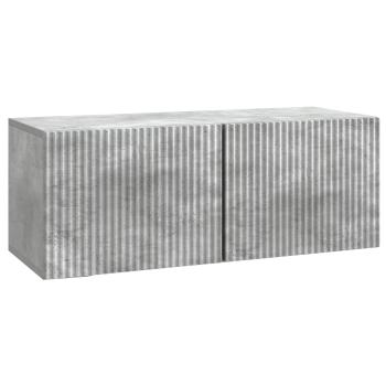 Wandmontierter TV-Schrank 78,5 x 31 x 30 cm Betongrau