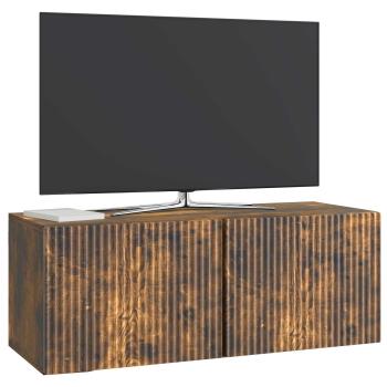 Wandmontierter TV-Schrank 78,5 x 31 x 30 cm Räuchereiche