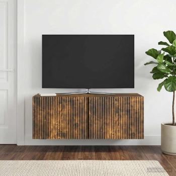 Wandmontierter TV-Schrank 78,5 x 31 x 30 cm Räuchereiche