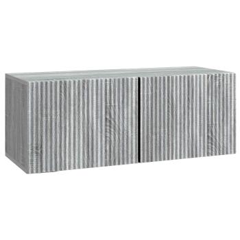 Wandmontierter TV-Schrank 78,5 x 31 x 30 cm Sonoma-Grau