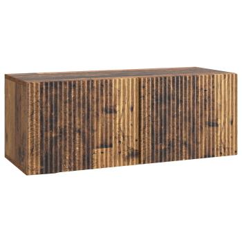 Wandmontierter TV-Schrank 78,5 x 31 x 30 cm Altholz