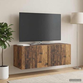 Wandmontierter TV-Schrank 78,5 x 31 x 30 cm Altholz