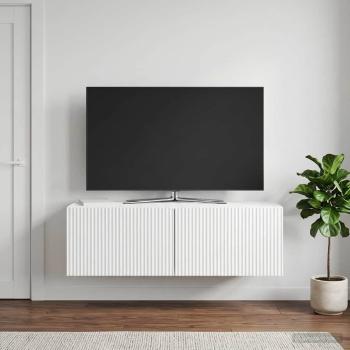 ARDEBO.de - Wandmontierter TV-Schrank 98 x 31 x 30 cm Hochglanz Weiß