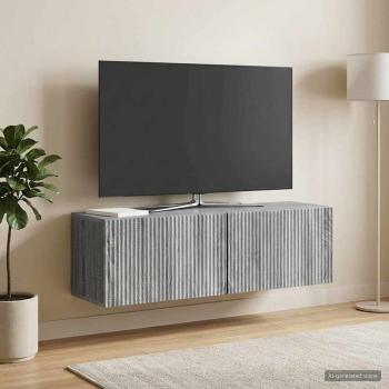 ARDEBO.de - Wandmontierter TV-Schrank 98 x 31 x 30 cm Sonoma-Grau