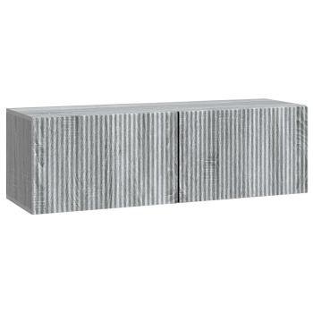 Wandmontierter TV-Schrank 98 x 31 x 30 cm Sonoma-Grau