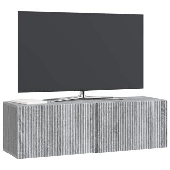 Wandmontierter TV-Schrank 98 x 31 x 30 cm Sonoma-Grau