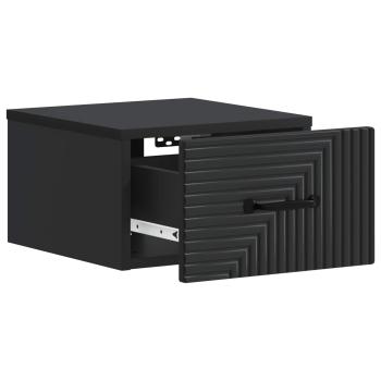 Wandmontierter Nachttisch Schwarz 34,5 x 33 x 20 cm