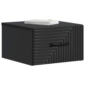 Wandmontierter Nachttisch 2 Stk. Schwarz 34,5 x 33 x 20 cm