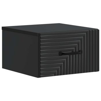 Wandmontierter Nachttisch 2 Stk. Schwarz 34,5 x 33 x 20 cm