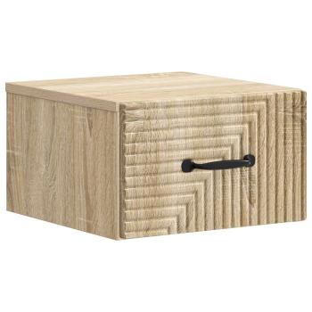 Wandmontierter Nachttisch Sonoma-Eiche 34,5 x 33 x 20 cm