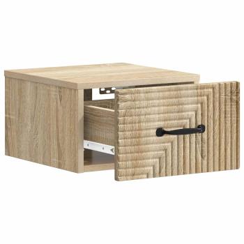Wandmontierter Nachttisch Sonoma-Eiche 34,5 x 33 x 20 cm