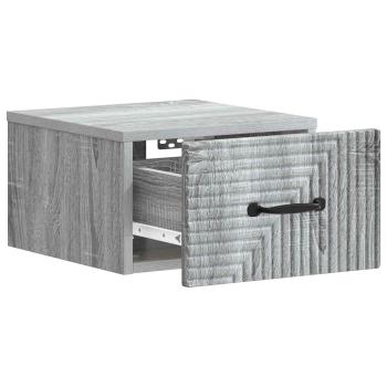 Wandmontierter Nachttisch Sonoma-Grau 34,5 x 33 x 20 cm