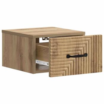 Wandmontierter Nachttisch Artisan-Eiche 34,5 x 33 x 20 cm