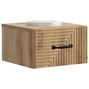 Wandmontierter Nachttisch 2 stk. Artisan-Eiche