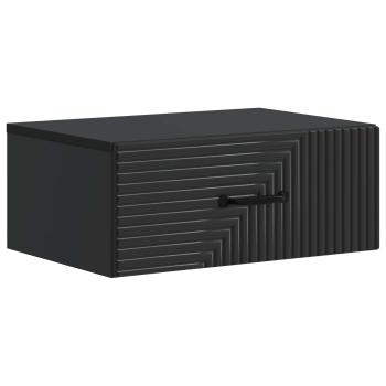 Wandmontierter Nachttisch 2 Stk. Schwarz 49 x 34,5 x 20 cm