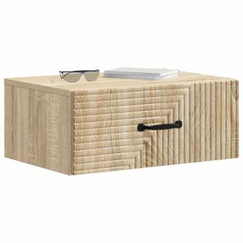 Wandmontierter Nachttisch Sonoma-Eiche 49 x 34,5 x 20 cm