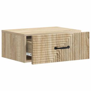 Wandmontierter Nachttisch Sonoma-Eiche 49 x 34,5 x 20 cm