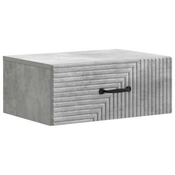Wandmontierter Nachttisch Betongrau 49 x 34,5 x 20 cm
