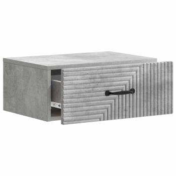 Wandmontierter Nachttisch Betongrau 49 x 34,5 x 20 cm