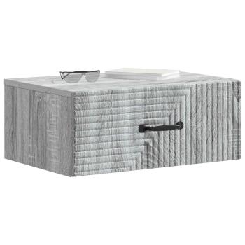 Wandmontierter Nachttisch Graues Sonoma 49 x 34,5 x 20 cm